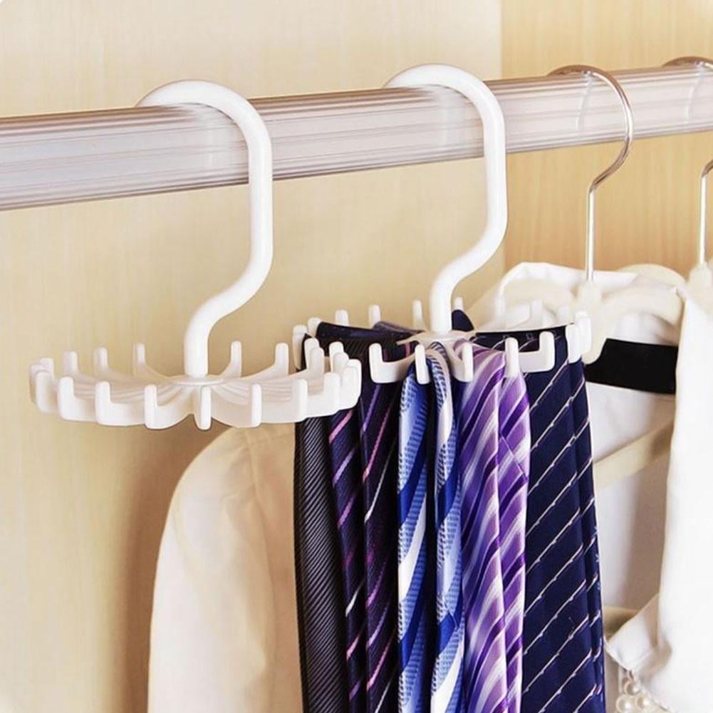 Scarf and Tie Hanger in Plastic, Compact Closet Rack 4.1 Inches Wide - Image 2