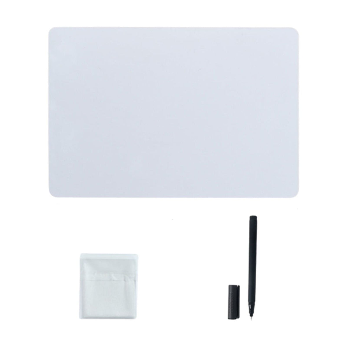 Double-Sided Dry Erase Lapboard with Pen and Eraser, 11.3 by 7.6 Inches